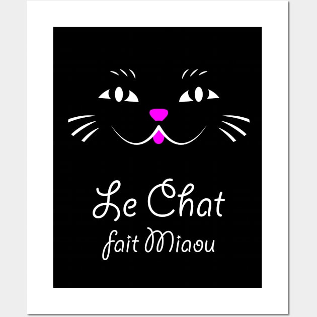 French Cat Says Meow Wall Art by AntiqueImages